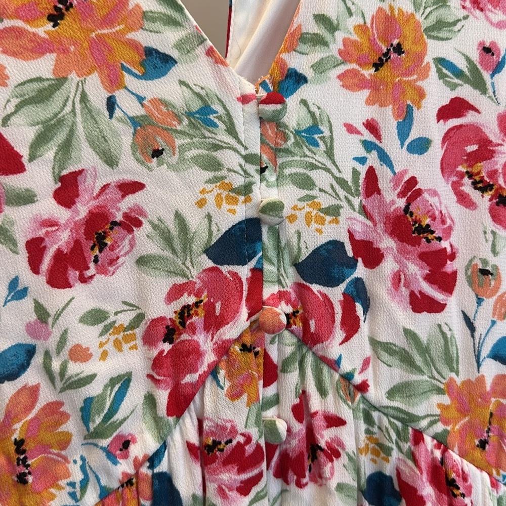 Torrid Bright Floral Midi Gauze Dress - Picture 7 of 13